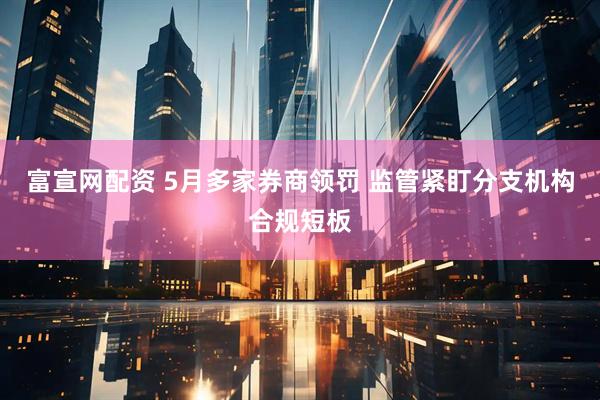 富宣网配资 5月多家券商领罚 监管紧盯分支机构合规短板